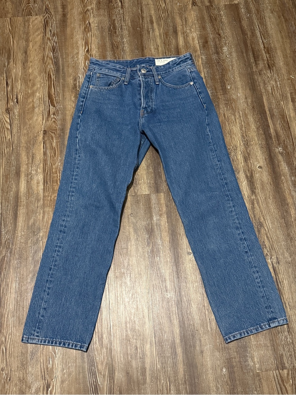 Rag & Bone Maya High Rise Ankle Slim Jeans Women's 25 Button Fly Designer Indigo